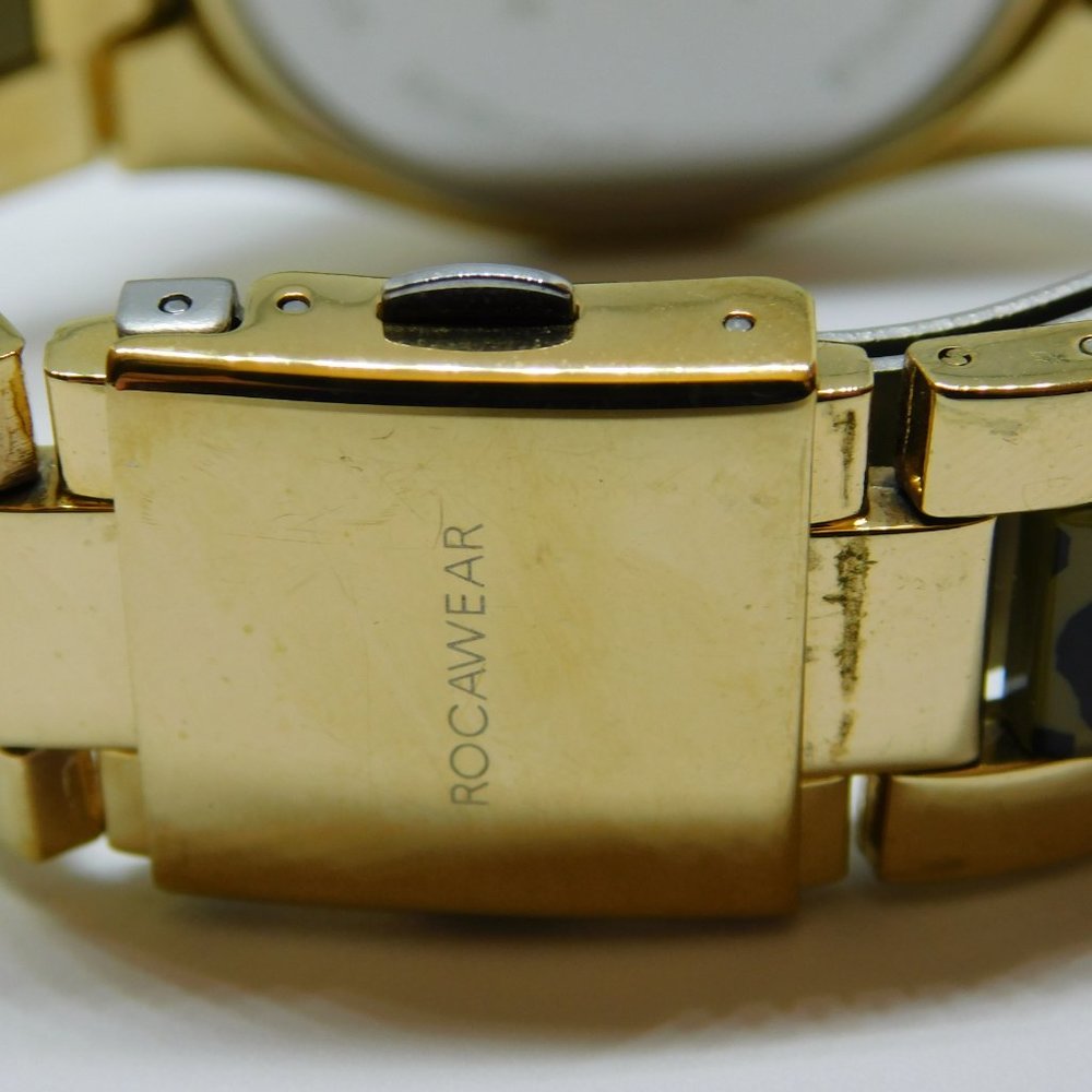 Rocawear RL0123 Two Tone Quartz Analog Women's Watch Sz. 6 1/4" New Battery - Picture 7 of 10